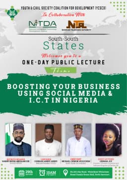 Boosting Your Business Using Social Media & ICT In Nigeria Poster